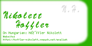 nikolett hoffler business card